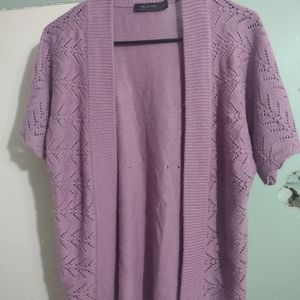 Woman's size medium purple‎ cinched back sweater the limited